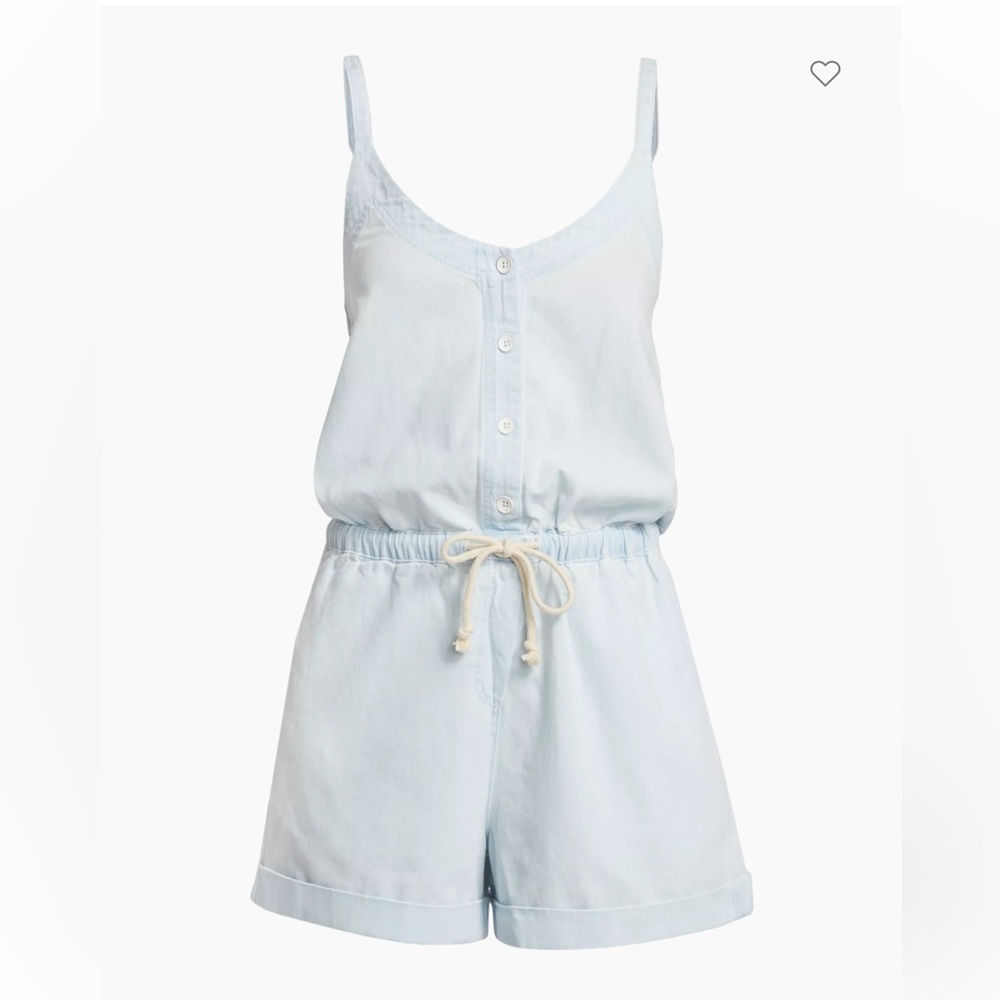 Splendid sleeveless romper in Chambre cotton size large